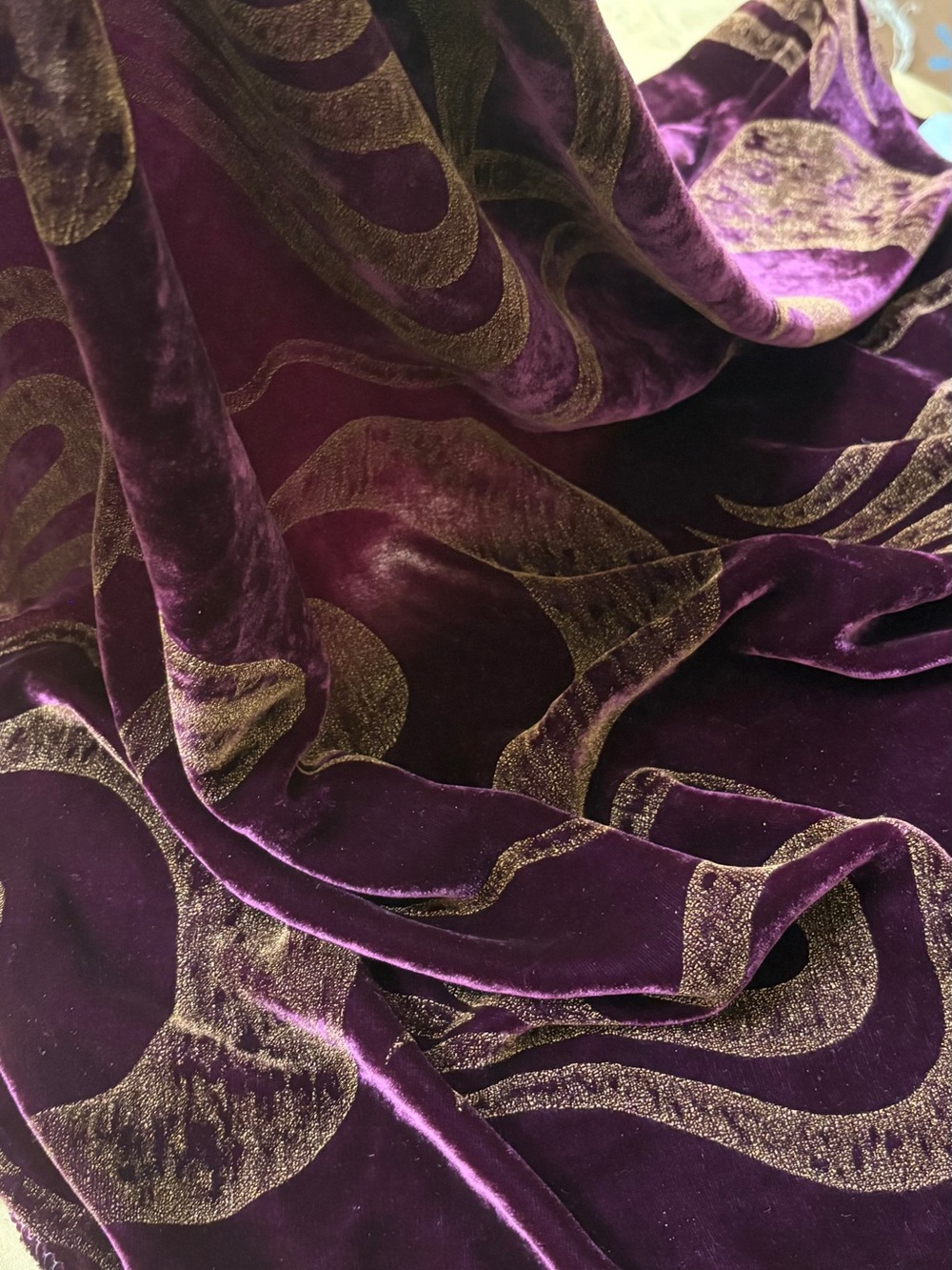 Vintage Couture Kravet Amethyst Silk Velvet Fabric